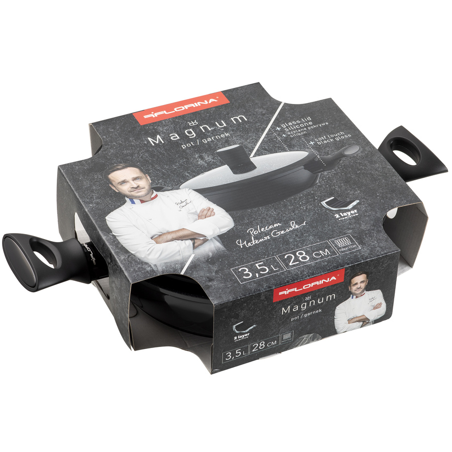 Garnek aluminiowy niski Florina Magnum 28 cm 3,5 l