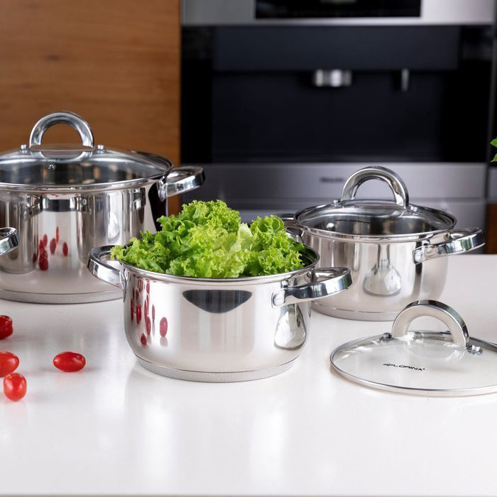 Garnek ze stali nierdzewnej z pokrywką Florina Claude 14 cm 1,25 l