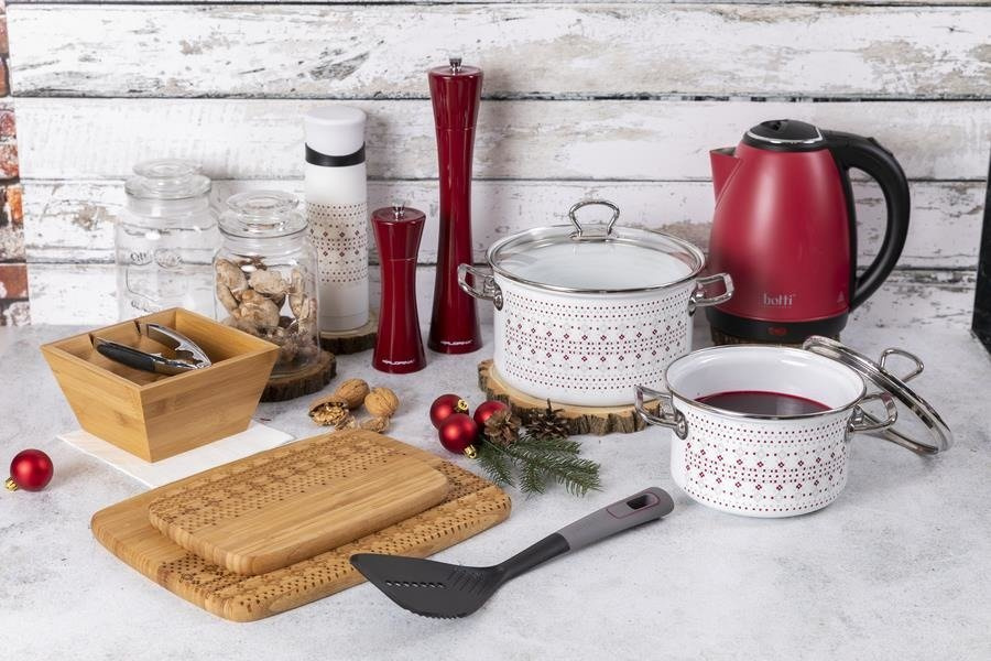 Garnek emaliowany Emalia Polska Pleszew Merry biały 22 cm 5,5 l