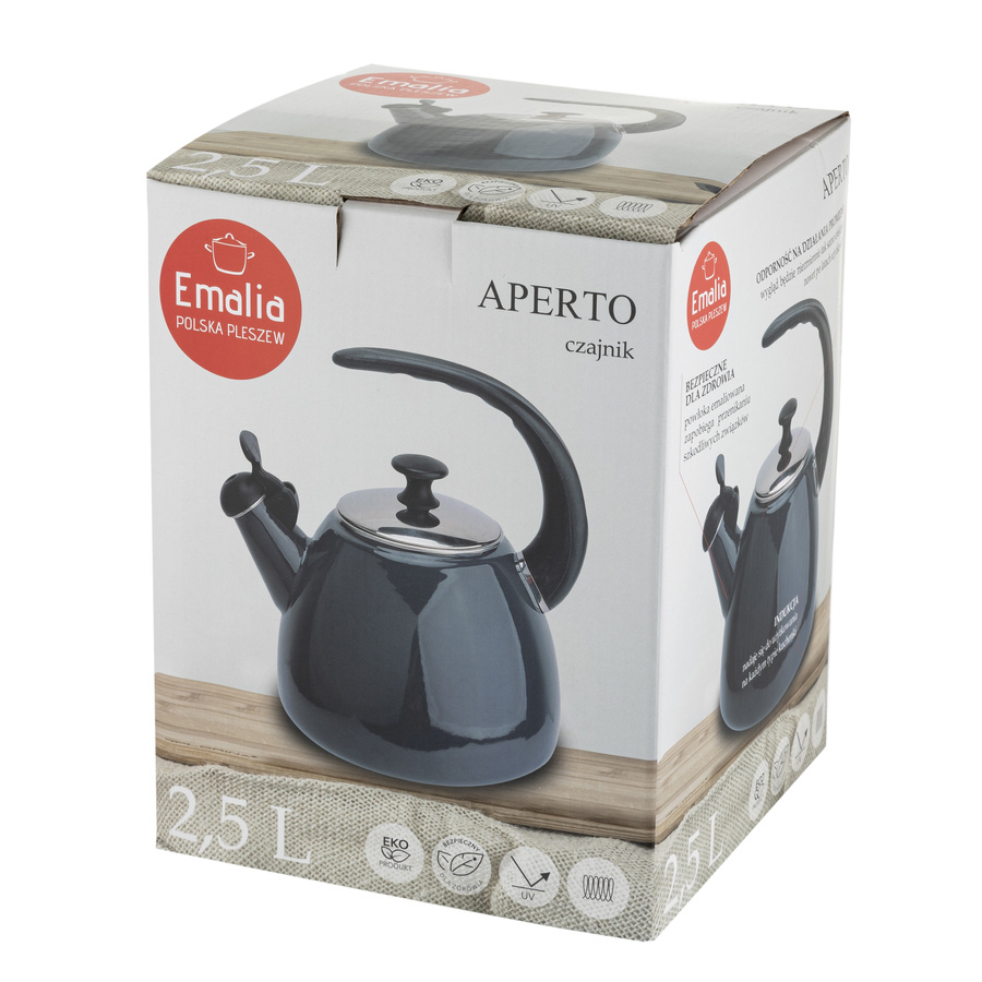 Czajnik emaliowany Florina Aperto szary 2,2 l