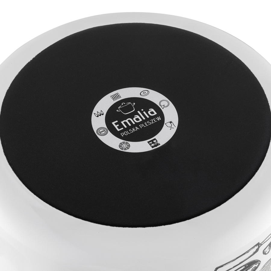 Garnek emaliowany Kitchen White 18cm 3l