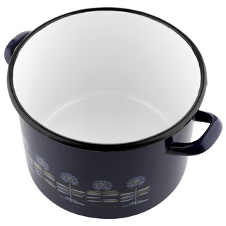 Garnek emaliowany prosty Emalia Polska Pleszew Polino 22cm 6,25l