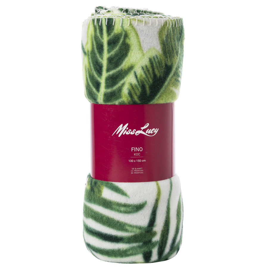 Koc poliestrowy Miss Lucy Fino 130x150 cm giungla zielony