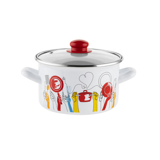 Garnek emaliowany Emalia Polska Pleszew Pepito 18 cm 2,6 l