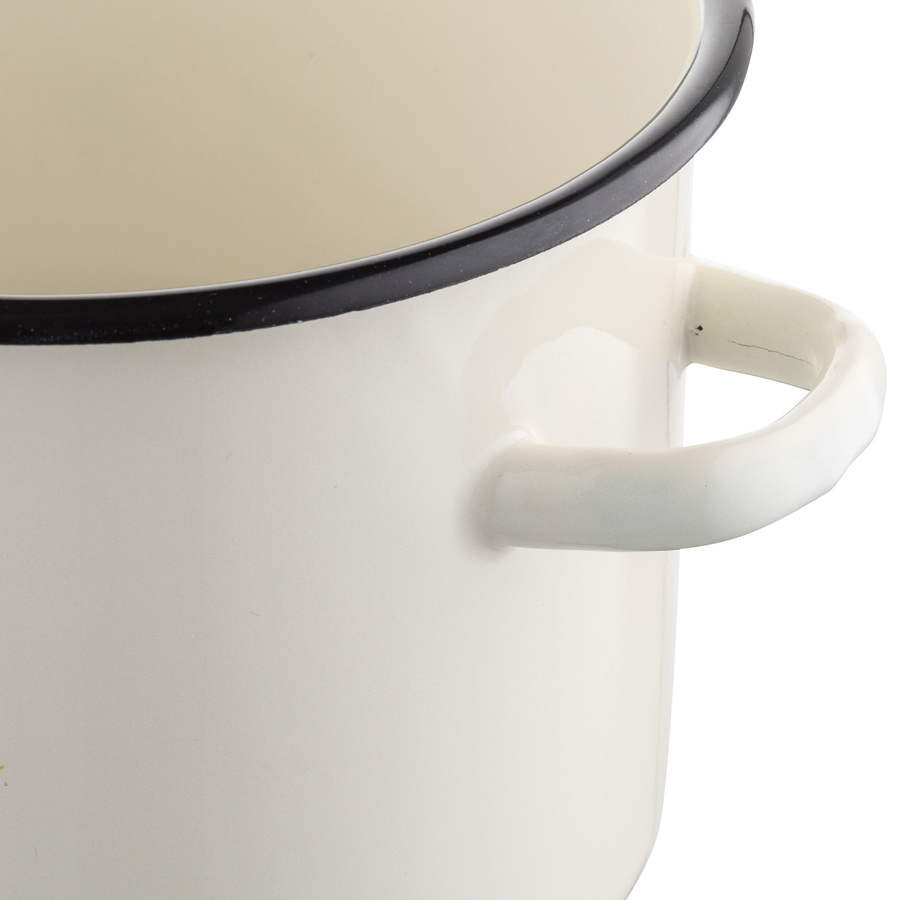 Garnek emaliowany Emalia Polska Pleszew Szparagi by Mateusz Gessler 22 cm 6,4 l