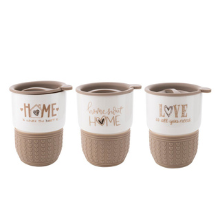 Kubek ceramiczny z pokrywką Molly 380 ml