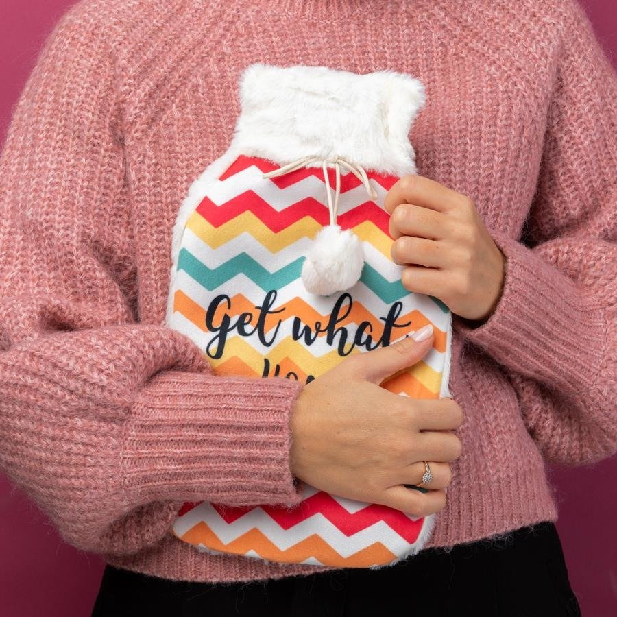 Termofor w pokrowcu z ciepłego polaru Florina 2 l 35,5 x 18,5 cm