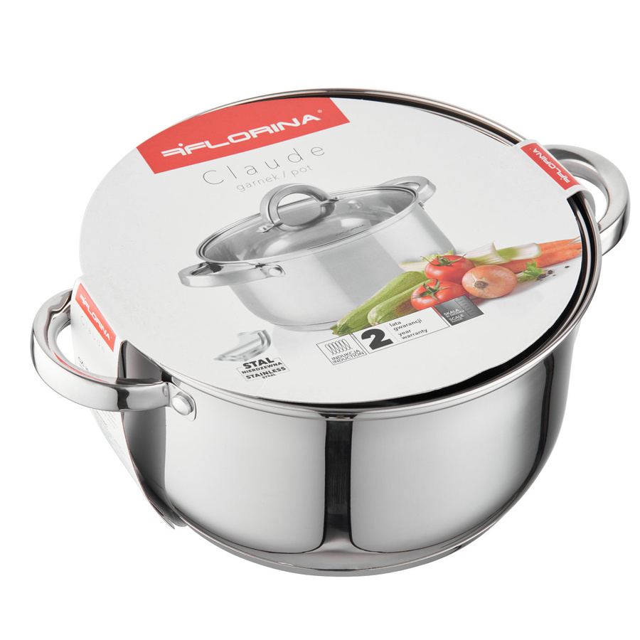 Garnek nierdzewny Florina Claude z pokrywą 24 cm 6,1 l