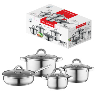 Komplet garnków nierdzewnych Florina Logan 8 elementów