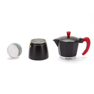Kawiarka aluminiowa do espresso Florina Black And Red na 6 filiżanek