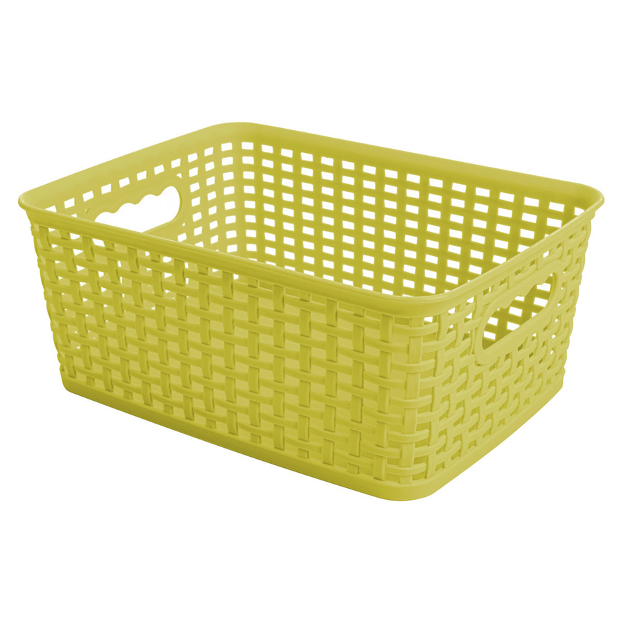 Koszyk rattanowy do przechowywania Praktyczna Capri 4,5 l prostokątny limonka