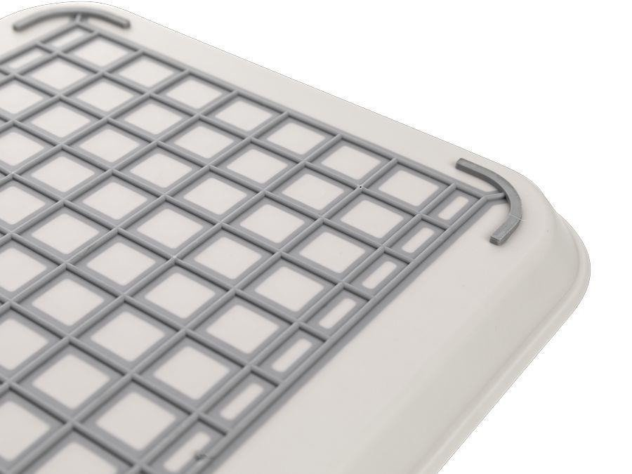 Taca antypoślizgowa Praktyczna 41 x 29 cm prostokątna szara