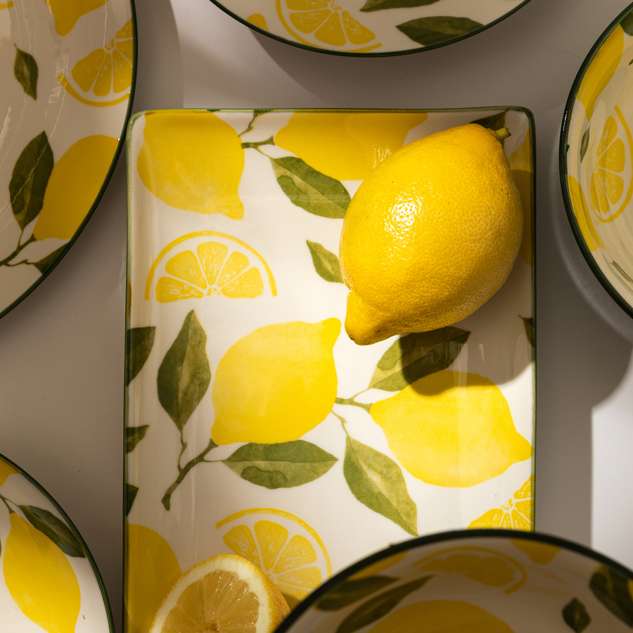 Talerz podłużny porcelanowy Florina Limoncella 25x16x3 cm