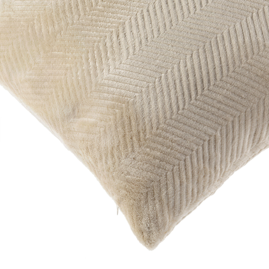 Poszewka na poduszkę Miss Lucy Metallic 40 x 40 cm beżowa