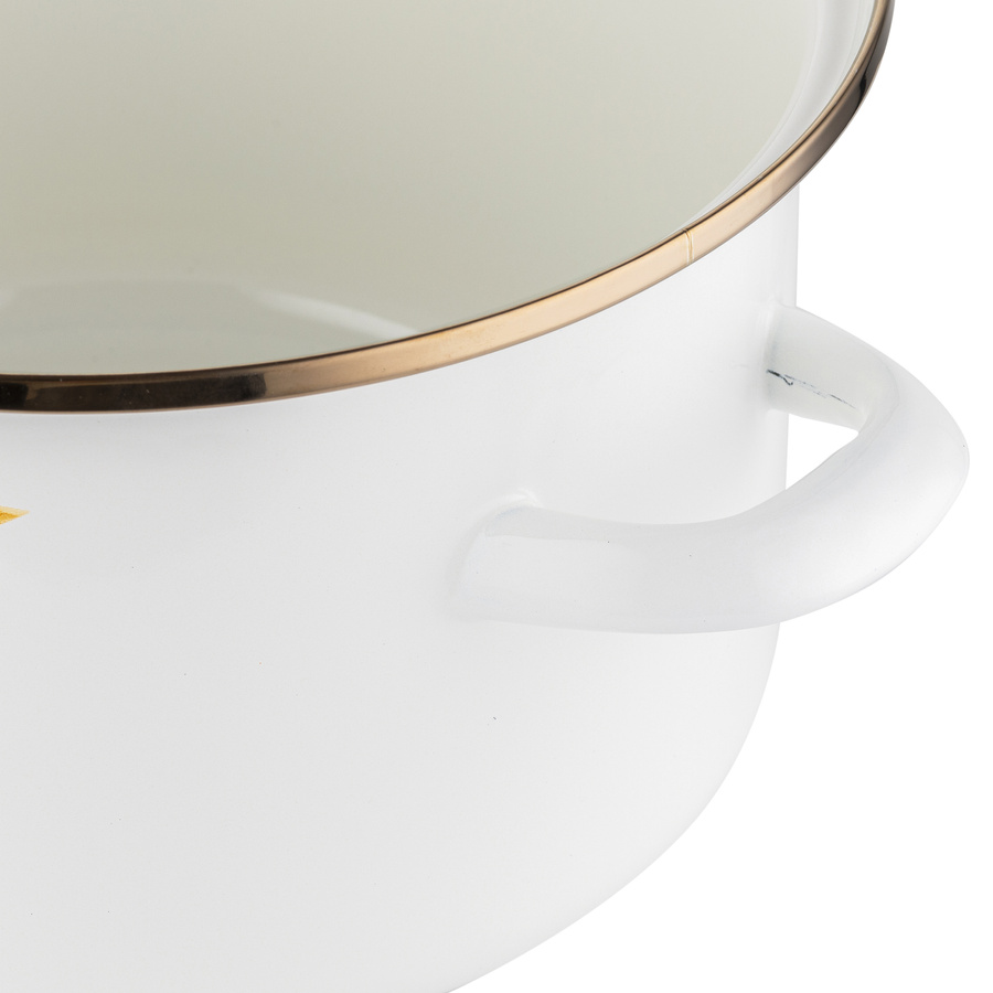 Garnek emaliowany Emalia Polska Pleszew Grzybki 20 cm 3,75 l