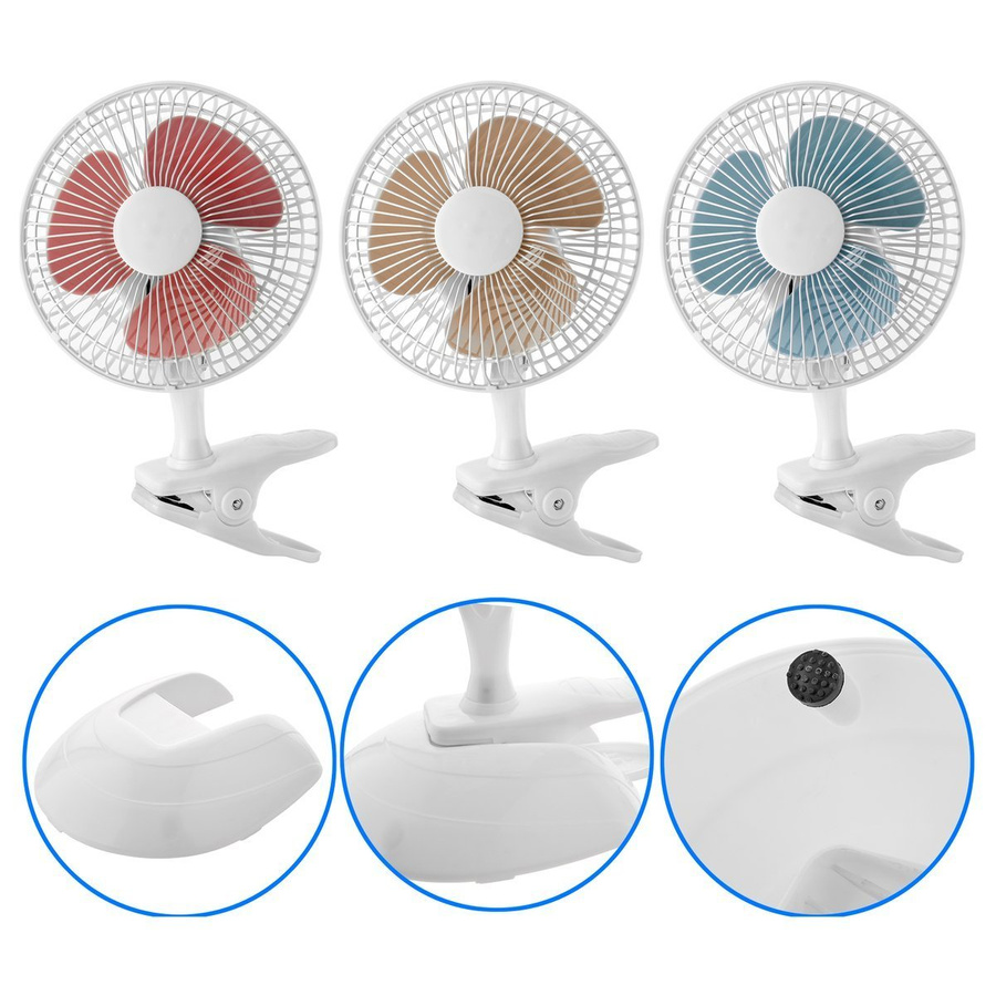 Wentylator stołowy Botti Monsun Z Klipsem 15 cm czerwony