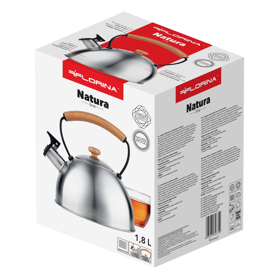 Czajnik nierdzewny 1,8 l New Natura Line Satynowy