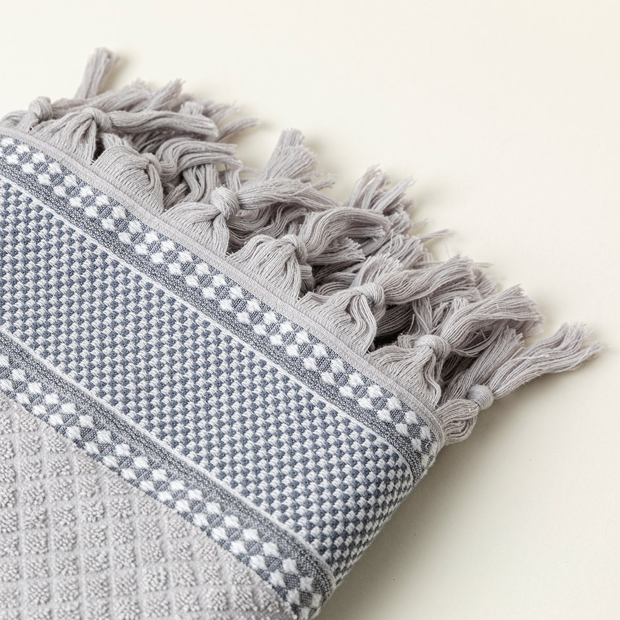 Ręcznik bawełniany łazienkowy Miss Lucy Belarda 50x90 cm jasnoszary