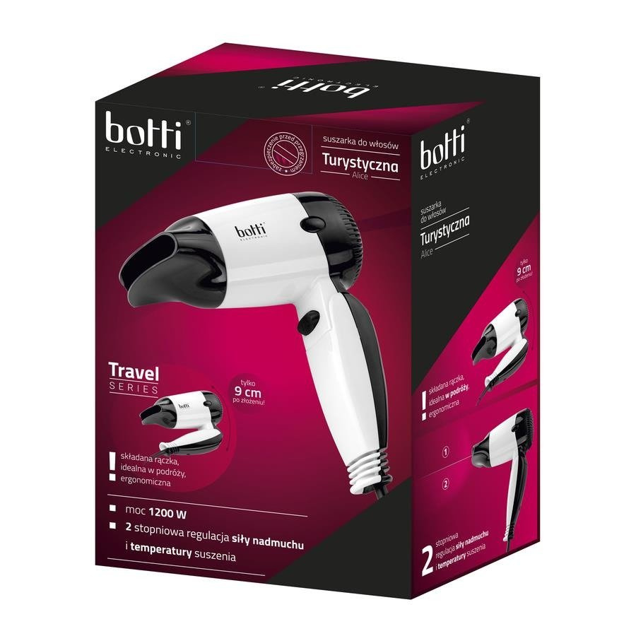 Turystyczna suszarka do włosów Botti Alice 1200 W