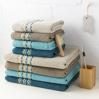 Ręcznik bawełniany łazienkowy Miss Lucy Kloten 70x140 cm morski