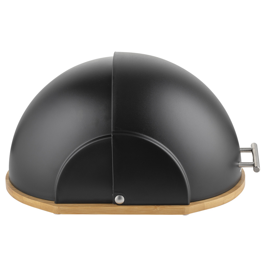 Zestaw kuchenny chlebak i 3 pojemniki na artykuły sypkie Florina Helmet czarny