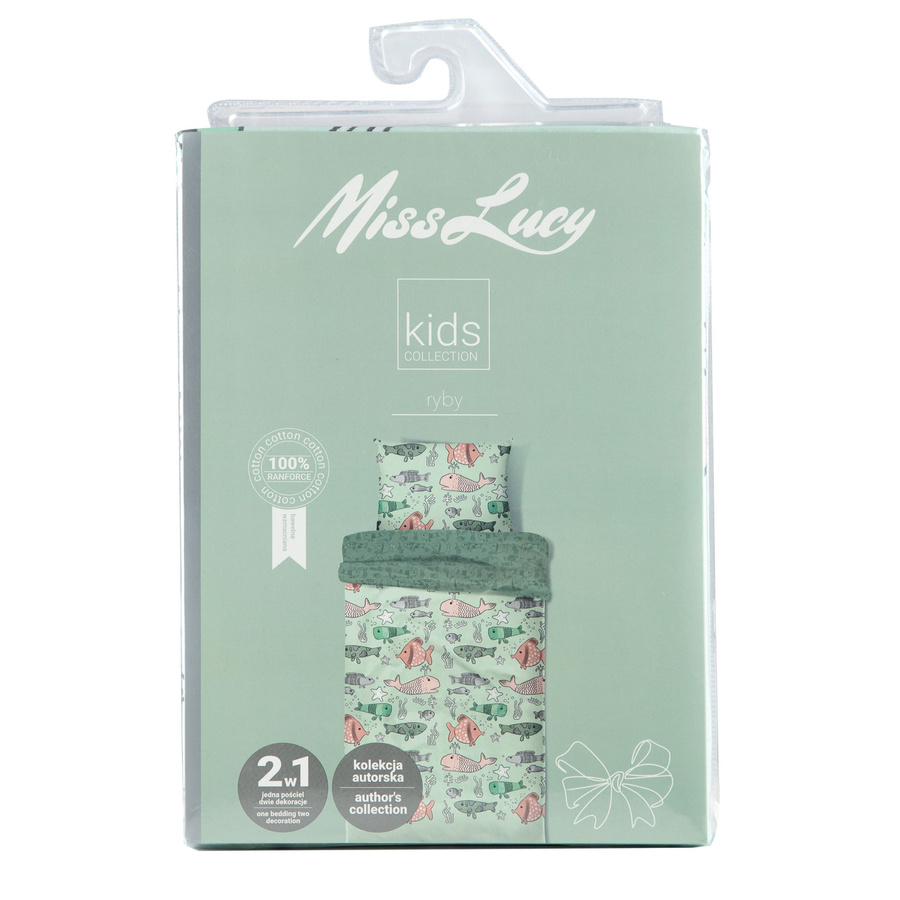 Komplet pościeli dziecięcej Miss Lucy Forever Young Rybki 140x200 cm i 70x80 cm