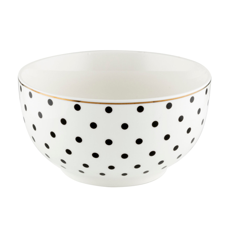 Salaterka porcelanowa Florina Spots Black 13 cm