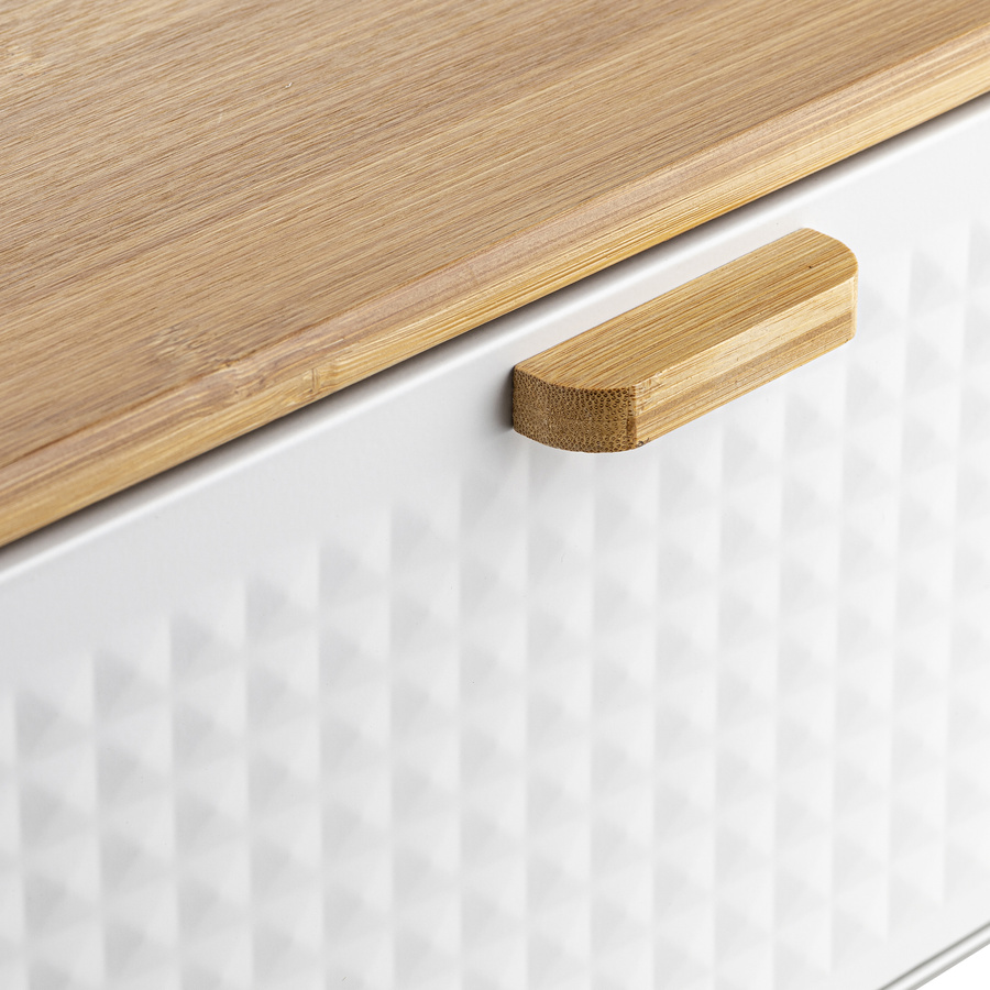 Zestaw kuchenny chlebak i 3 pojemniki na kawę herbatę cukier Florina Cube biały