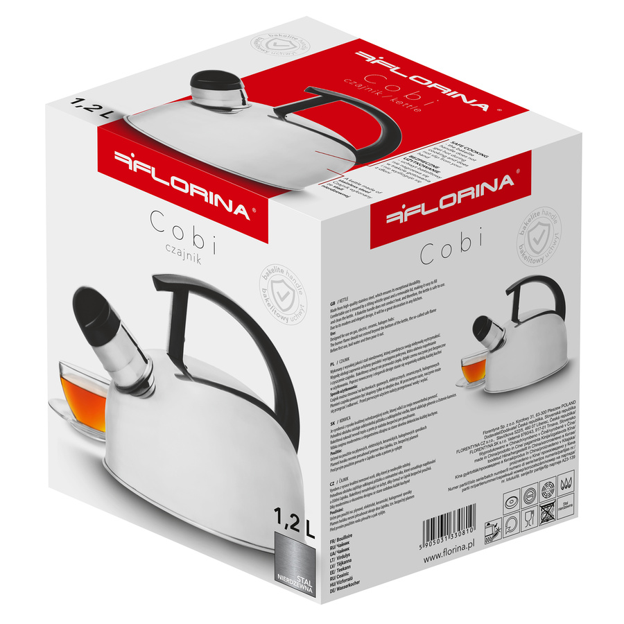 Czajnik nierdzewny Florina Cobi 1,2 l
