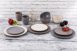 Talerz Florina Diamond deserowy 19,5 cm ciemnoszary