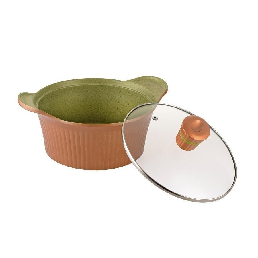 Garnek aluminiowy Florina Forest z pokrywką 28 cm 6 l