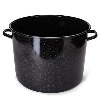 Garnek emaliowany Emalia Polska Pleszew gładki z pokrywką 40 cm 40 l