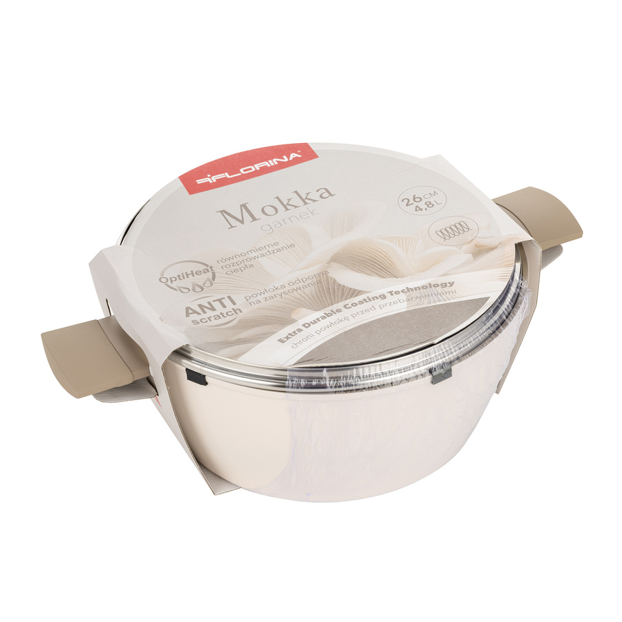 Garnek aluminiowy Florina Mokka 26 cm 4,8 l