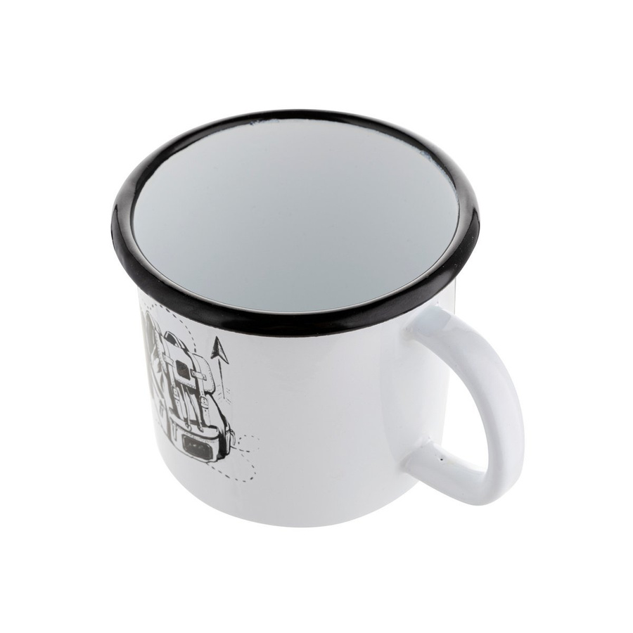 Kubek emaliowany prosty Emalia Polska Pleszew Exploria 8cm 400ml mix