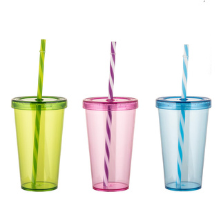 Kubek ze słomką Florina 660 ml mix kolorów