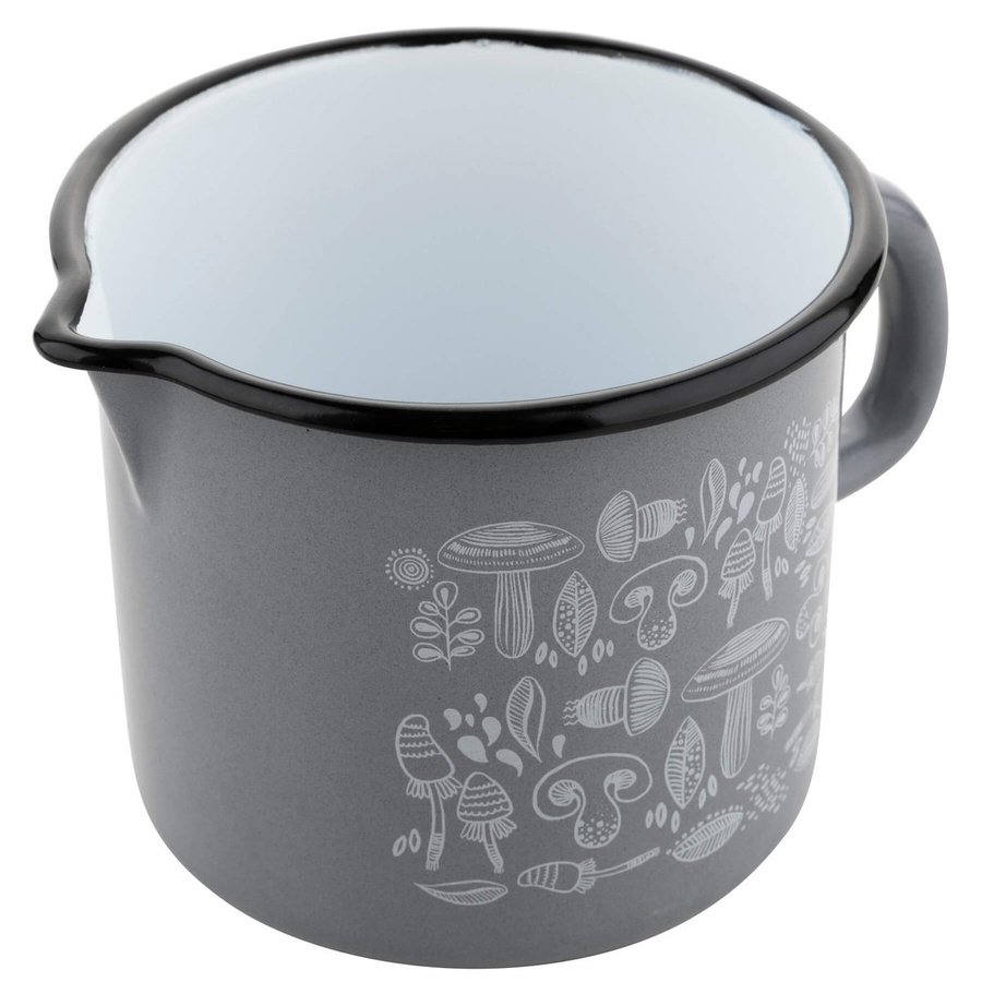 Kubek emaliowany prosty Emalia Polska Pleszew Porcini 12cm 1,24 l