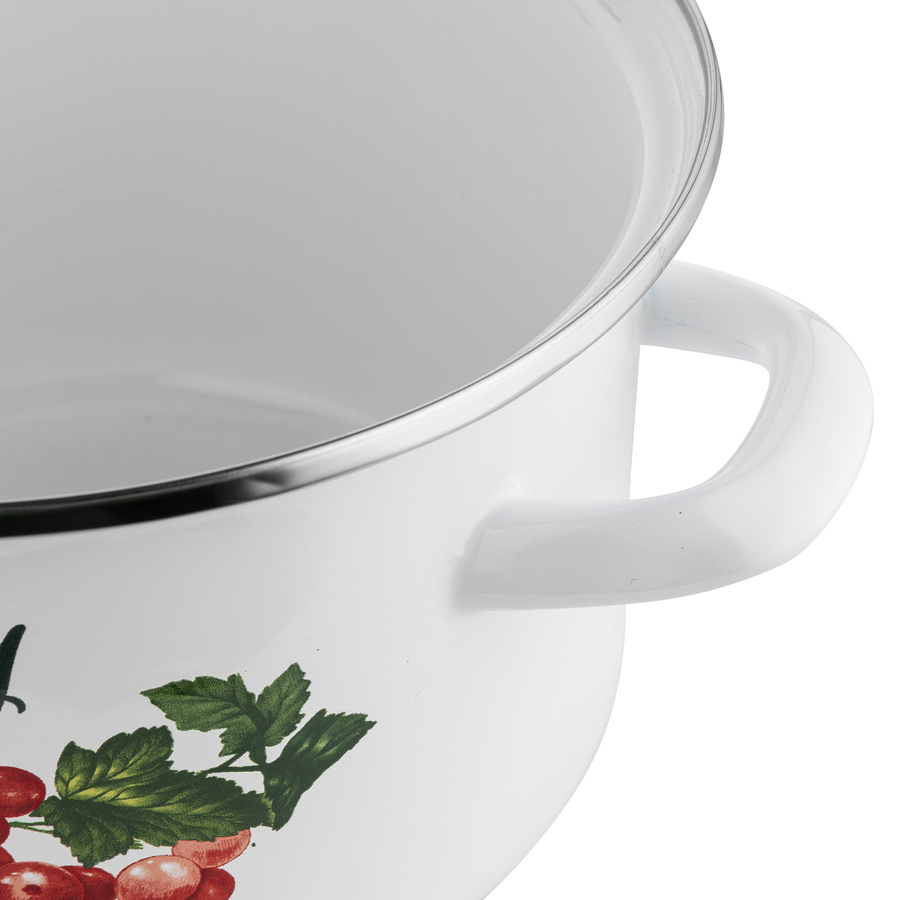 Garnek emaliowany Emalia Polska Pleszew Kalina 16 cm 2 l