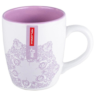 Kubek Florina Bona 400 ml biało-różowy