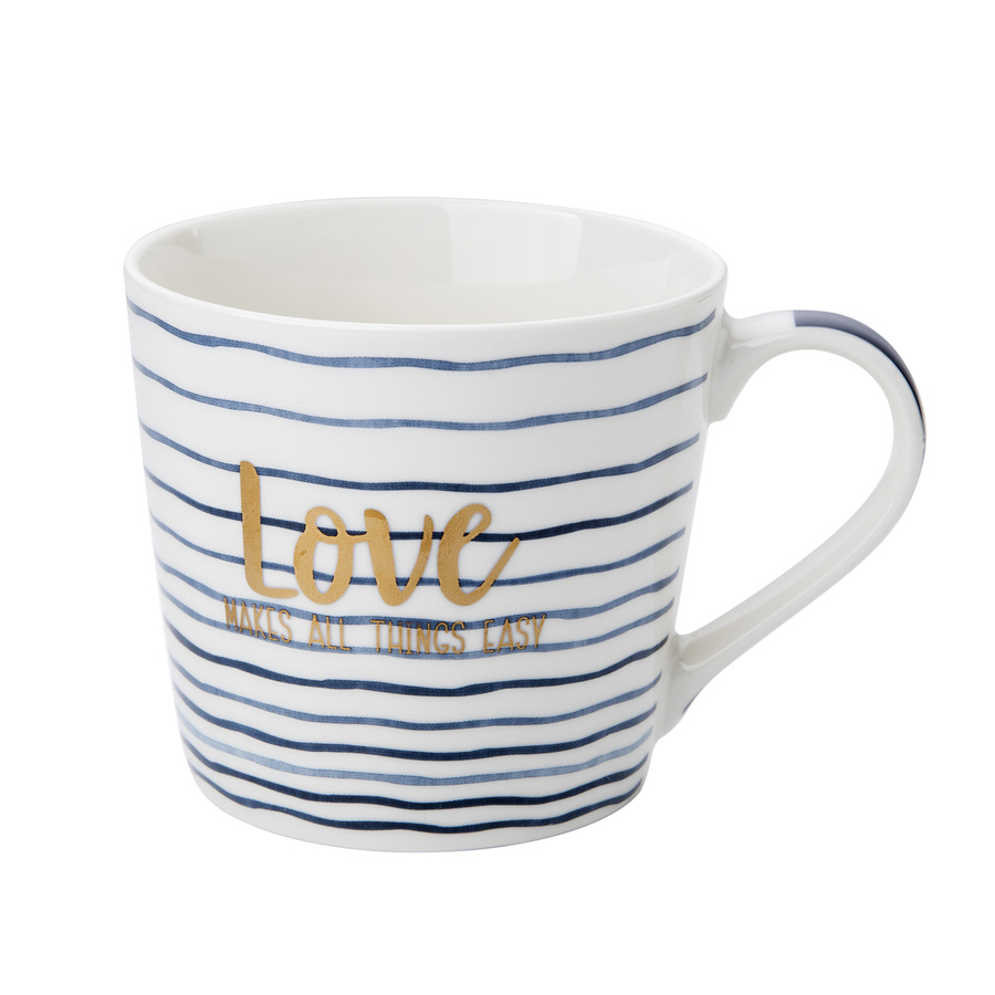 Kubek porcelanowy Florina Sara Blue 400 ml mix dekoracji