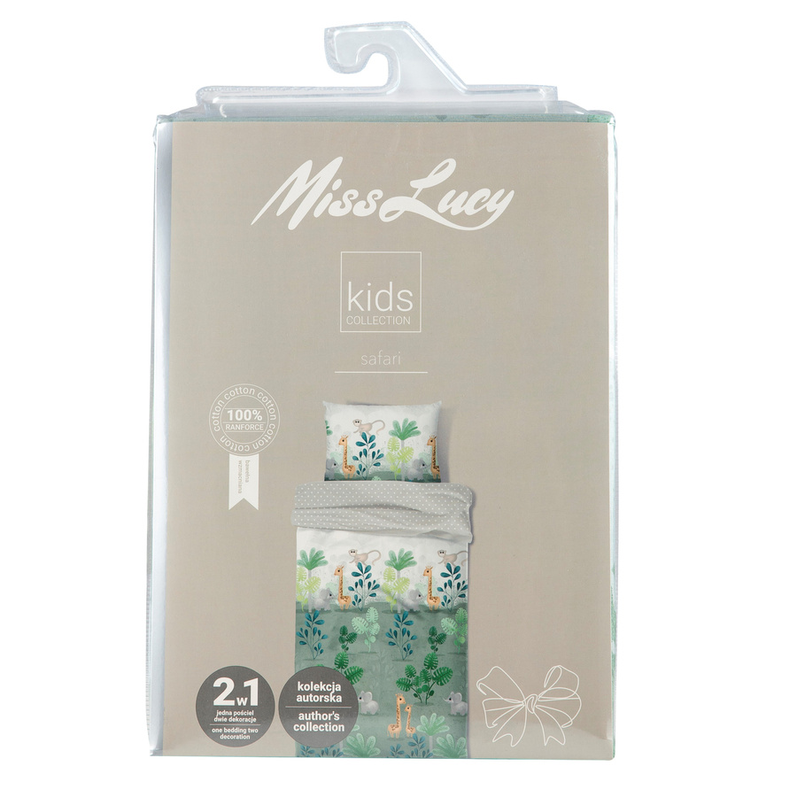 Komplet pościeli dziecięcej Miss Lucy Forever Young Safari 140x200 cm i 70x80 cm