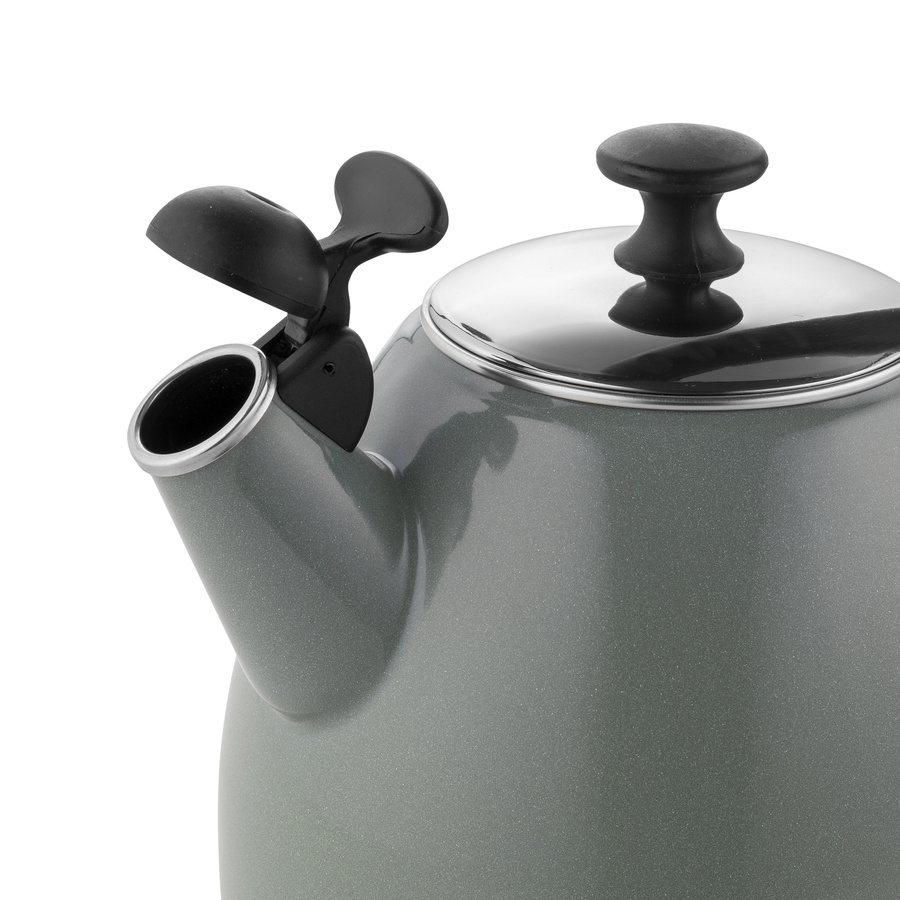 Czajnik emaliowany Florina Aperto zielono-szary 2,2 l