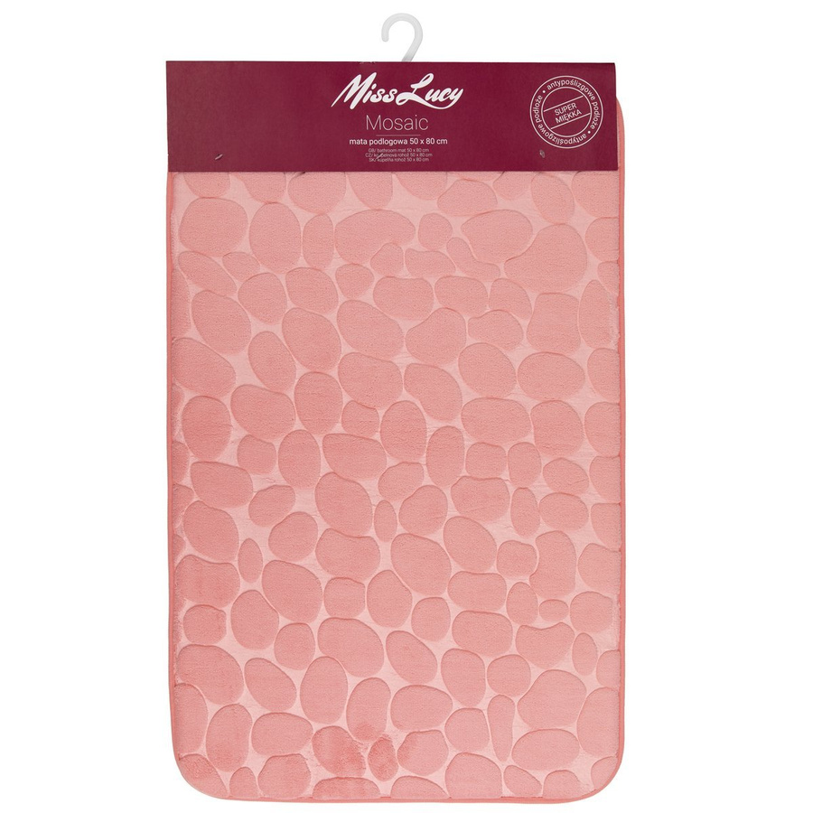 Dywanik łazienkowy Miss Lucy mosaic 50x80 róż