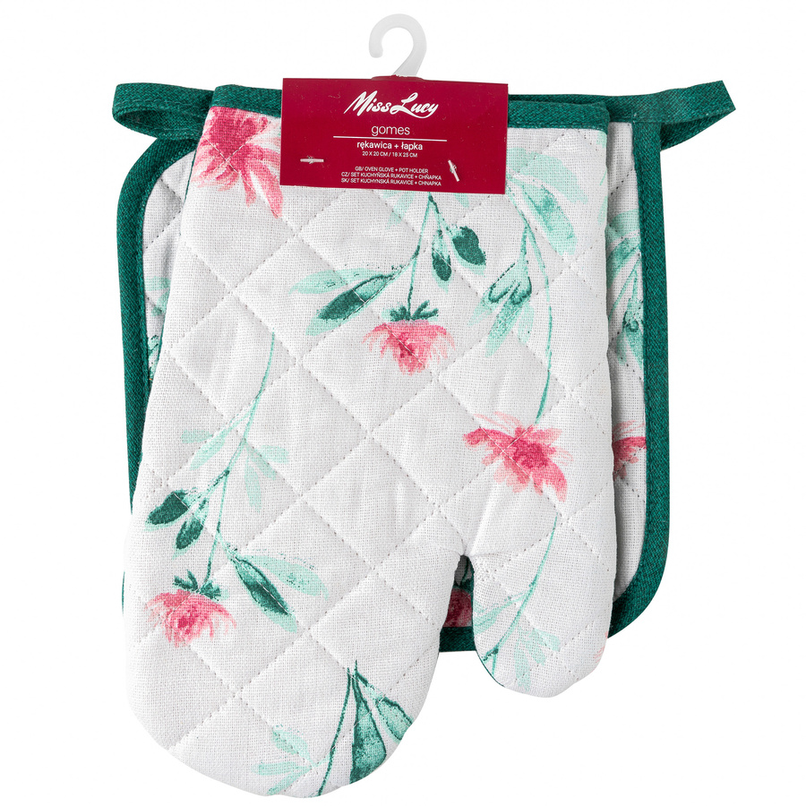 Rękawica kuchenna i łapka kuchenna Miss Lucy Gomes 18x25 cm; 20x20 cm