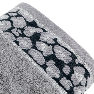 Ręcznik bambusowy w cętki leoparda Miss Lucy Leopard 70x140 cm szary