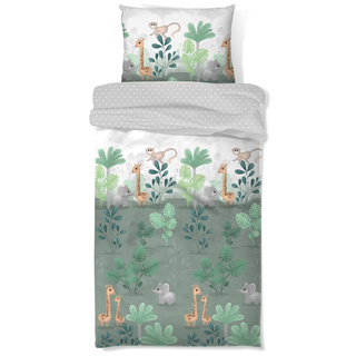 Komplet pościeli dziecięcej Miss Lucy Forever Young Safari 140x200 cm i 70x80 cm