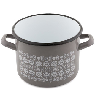 Garnek emaliowany prosty Emalia Polska Pleszew Scandi 16 cm 2,2 l