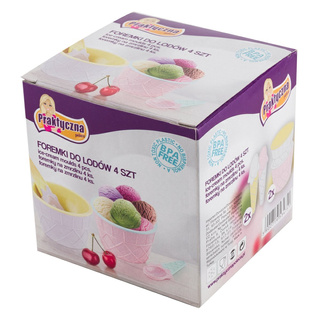 Foremki do lodów z łyżeczkami Praktyczna 4 elementy