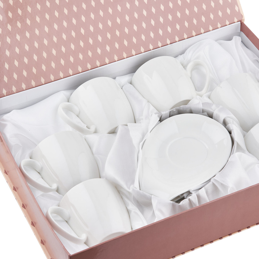 Komplet filiżanek ze spodkiem Florina Kappa 6 osób 12 elementów