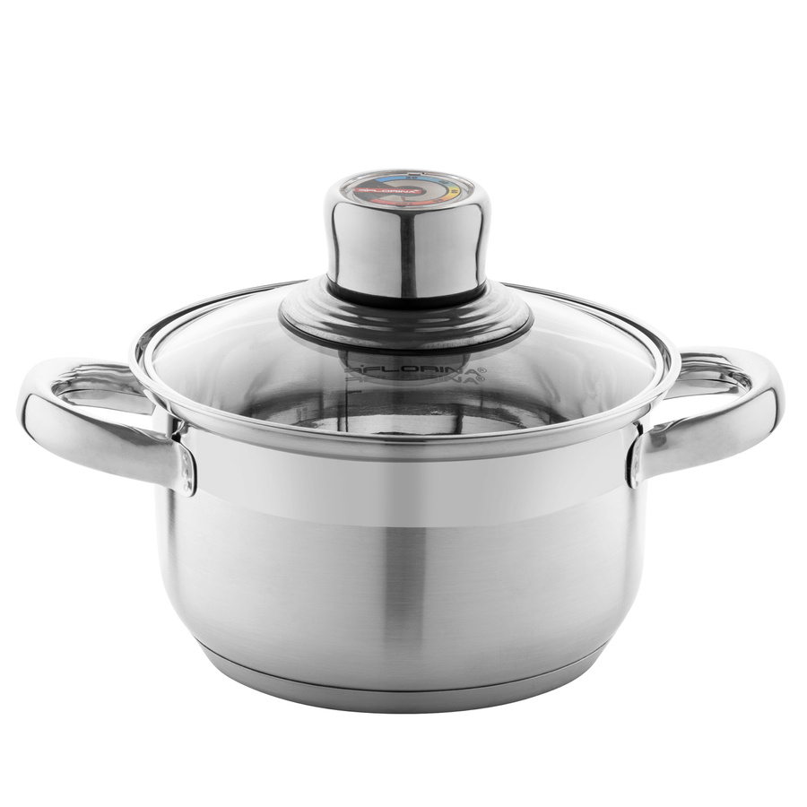 Komplet garnków ze stali nierdzewnej Florina z termometrem Pablo 8 elementów