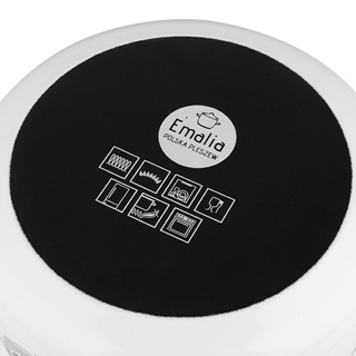 Garnek emaliowany na indukcję i gaz Emalia Polska Pleszew Hortensja 24 cm 5,6 l 